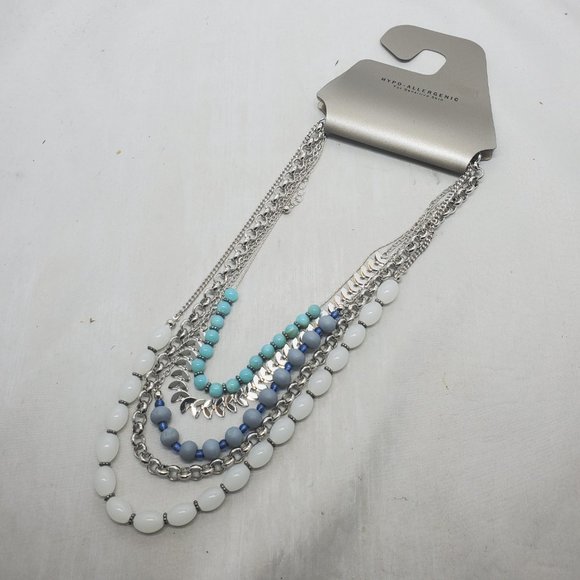 Meijer's layered 5 strand statement necklace - Picture 3 of 7